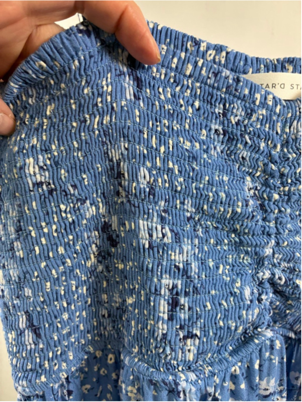 Altar’d State Peasant Floral Mini Dress in Blue Size XL - Picture 2 of 7